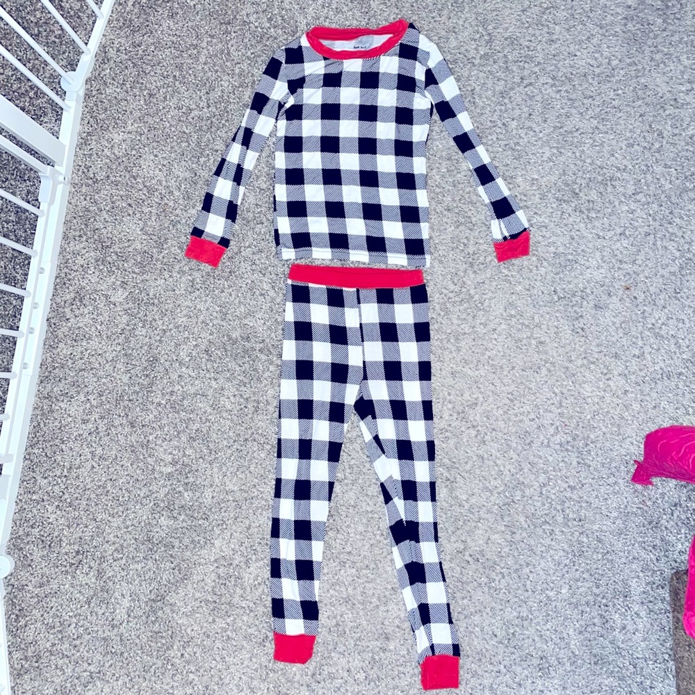 5/6T Buffalo Plaid Holiday Little Sleepies 2-piece Bamboo Pjs